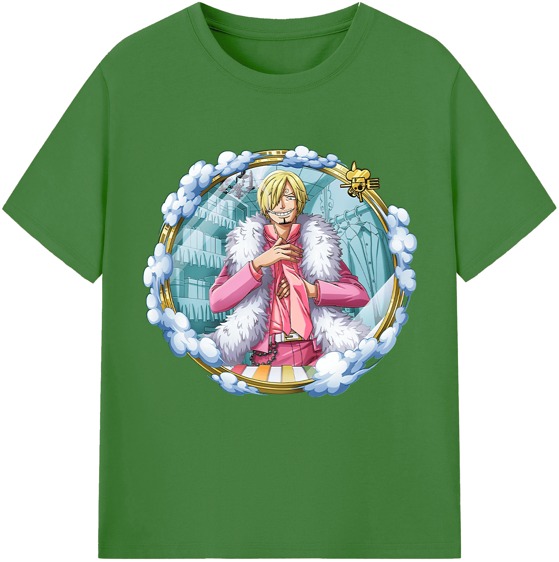 （画像用） ワンピース サンジ ONE PIECE Sanji レディースカジュアルプリントTシャツ（綿100％）